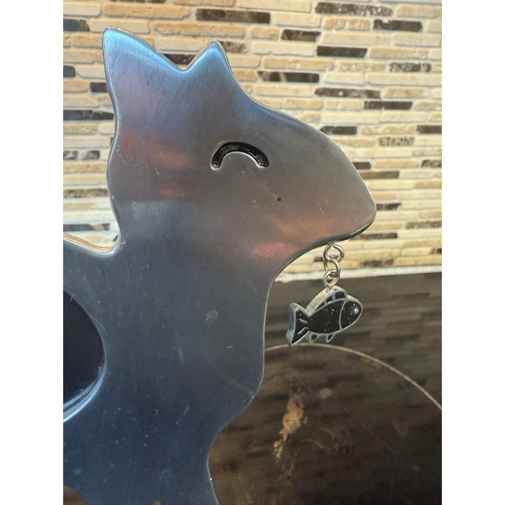 Inspirations 🎣 Purrfect Desk Decor!‎ 🎣 Metal Cat Frame with Fish - 5x3.5